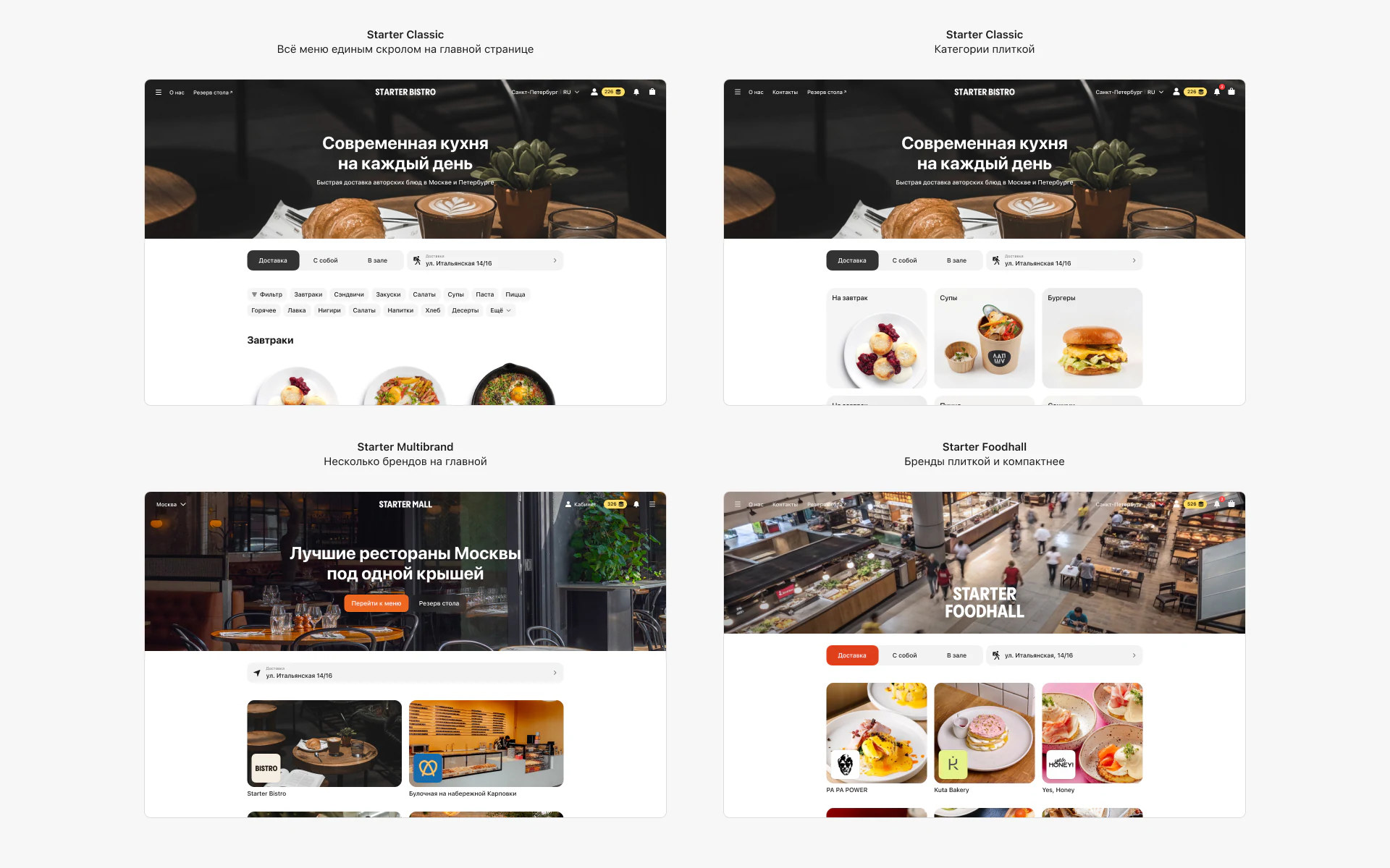 Exploration of a compact food hall storefront